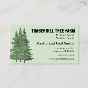Three Evergreen Trees Tree Farm Tree Sales Business Card