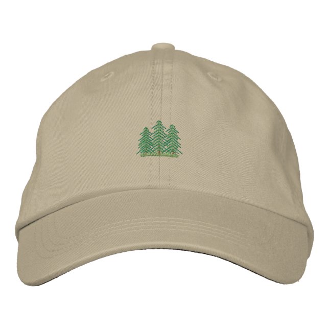 Three Evergreens Embroidered Hat (Front)