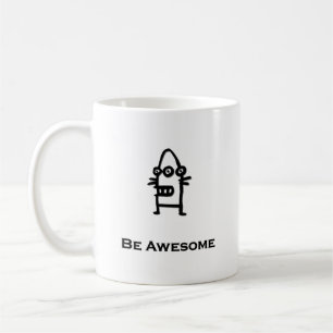 Three Eye Bot Be Awesome Coffee Mug