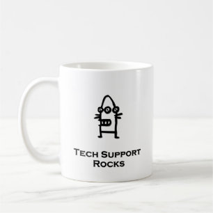 Three Eye Bot Tech Support Rocks Coffee Mug