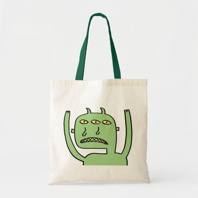 Three Eye Monster Tote Bag (Front)