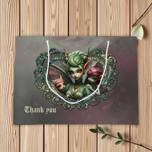 Three fairies, the companions of the magic heart. large gift bag