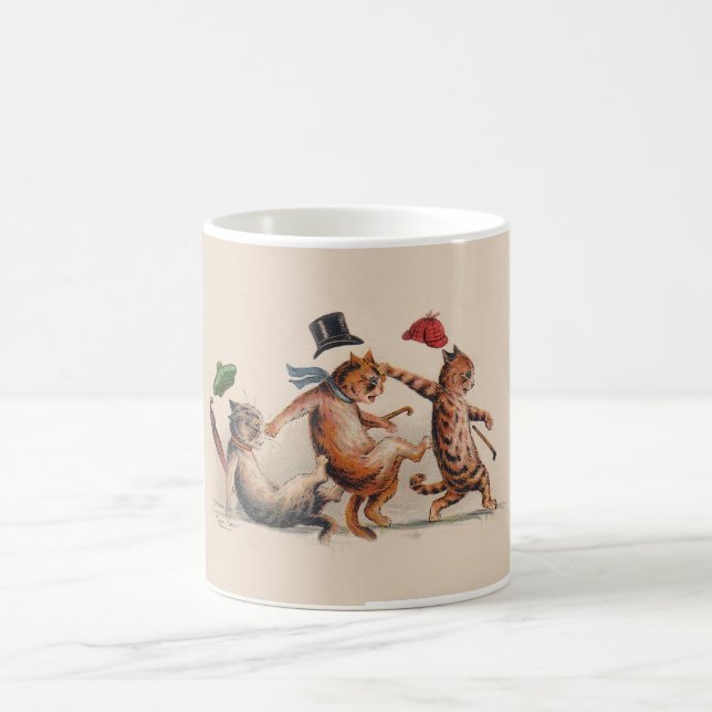 Three Falling Cats by Louis Wain; Funny Animal Mug (Center)
