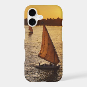 Three falukas with sightseers on Nile River at