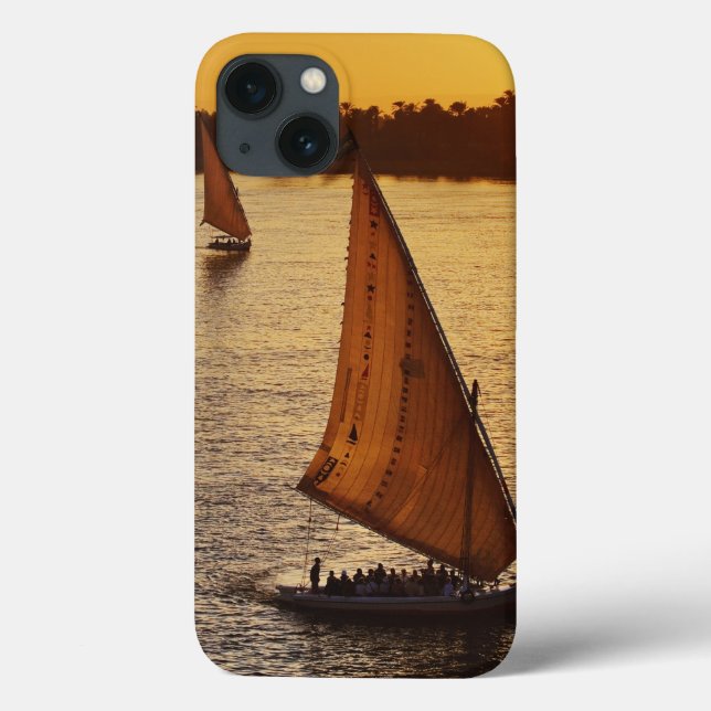 Three falukas with sightseers on Nile River at Case-Mate iPhone Case (Back)