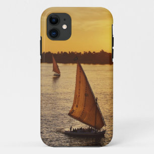 Three falukas with sightseers on Nile River at iPhone 11 Case