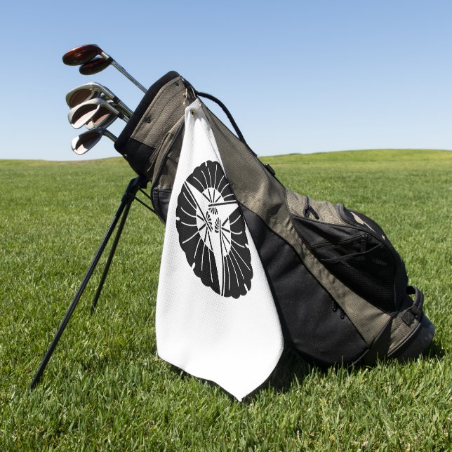 THREE-FAN GINGKO THROW BLANKET GOLF TOWEL (Green)