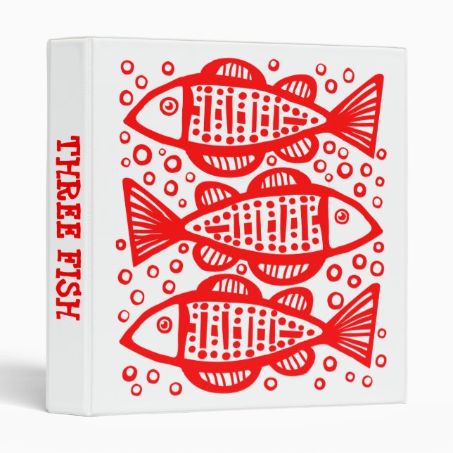 Three Fish - (1.0in) - Red Binder (Front/Spine)