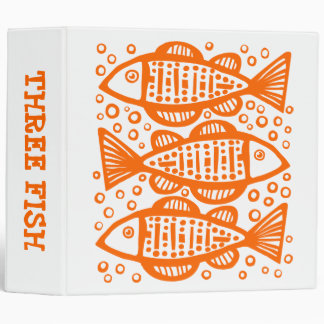 Three Fish - (2.0in) - Orange Binder