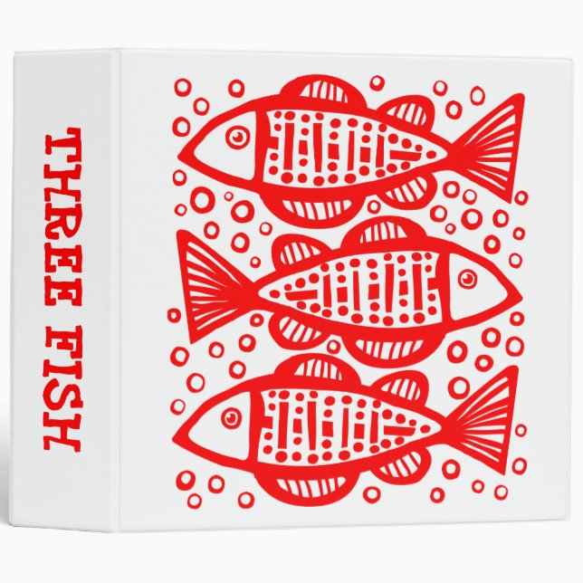 Three Fish - (2.0in) - Red Binder (Front/Spine)
