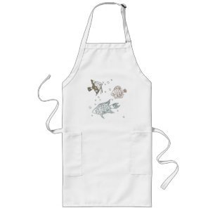Three Fish Long Apron
