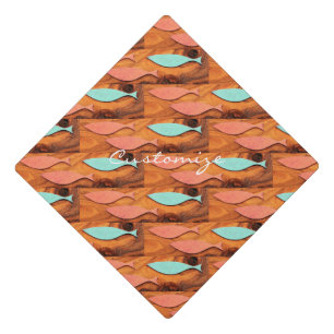 Three Fish Pattern Thunder_Cove Graduation Cap Topper