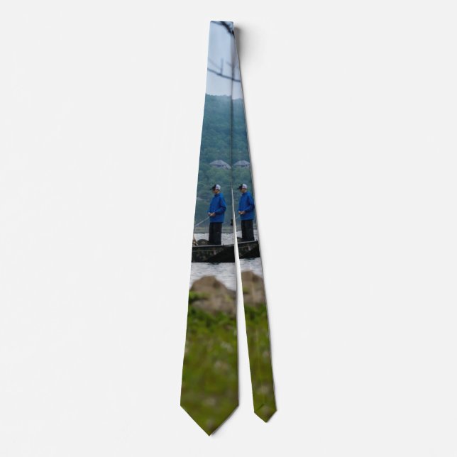 Three Fishermen On Table Rock Neck Tie (Front)
