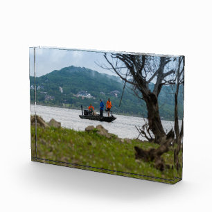 Three Fishermen On Table Rock Photo Block