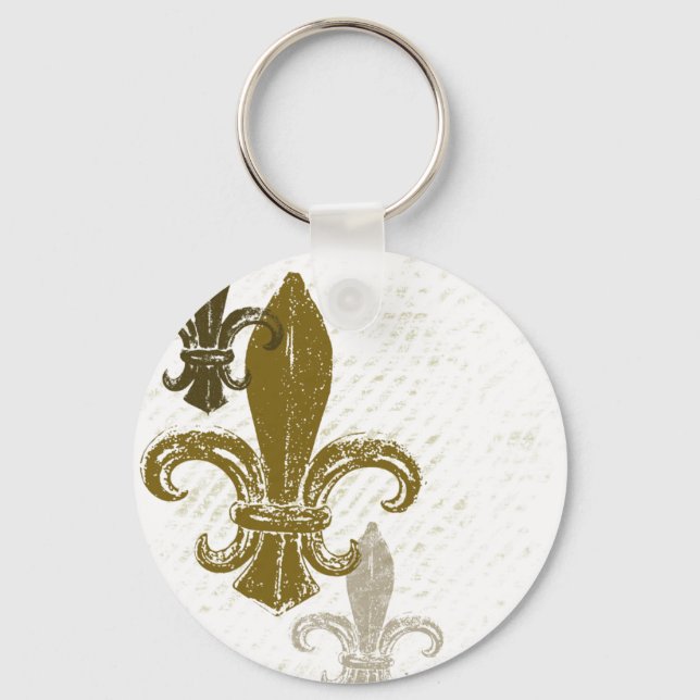 Three Fleur De Lis Keychain (Front)