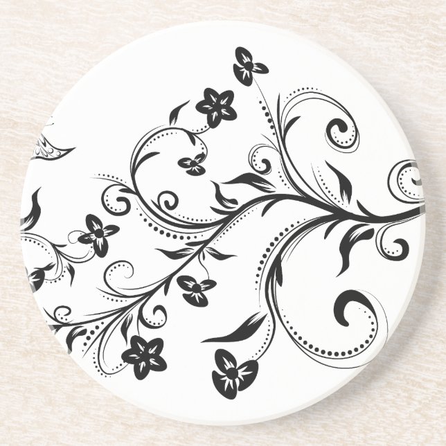 Three Floral Ornaments 2 Coaster (Front)