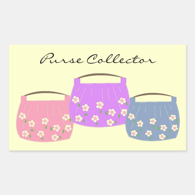 Three Floral Purses Sticker (Front)