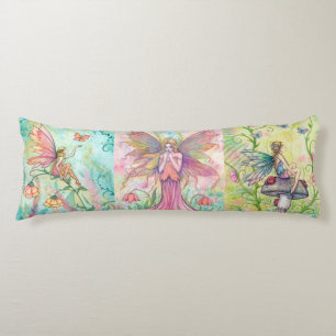 Three Flower Fairies by Molly Harrison Fantasy Art Body Pillow