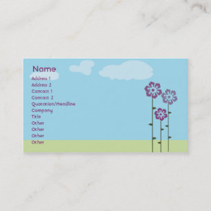 Three Flowers - Business Card