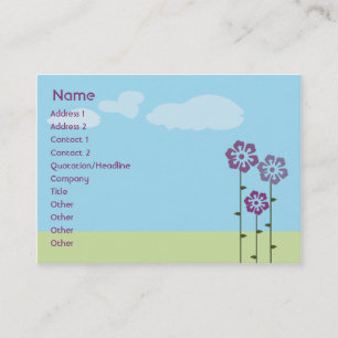 Three Flowers - Chubby Business Card