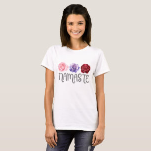 Three Flowers Namaste T-Shirt