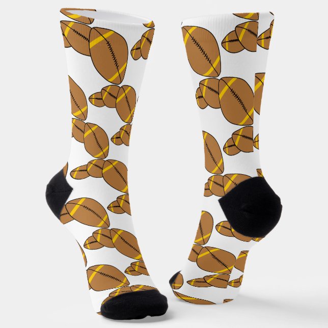 Three Footballs Socks (Angled)