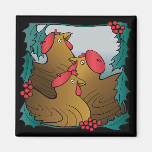 Three French Hens Magnet
