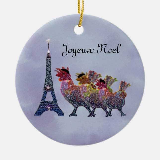 Three French Hens Ornament (Front)