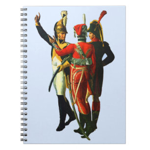 three French soldiers circa 1800 print Notebook
