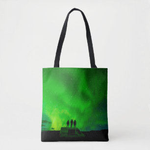 Three friends on an epic journey in their camper v tote bag