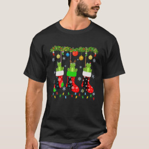 Three Frog in Xmas Sock Funny Ugly Christmas Sweat T-Shirt