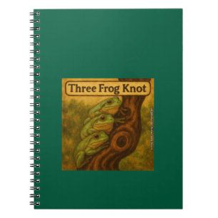 Three Frog Knot – Whimsical Amphibian Wordplay Art Notebook