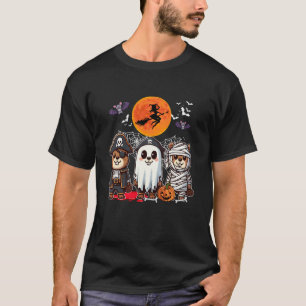 Three Funny Beavers Costume Pirate Boo Mummy Hallo T-Shirt