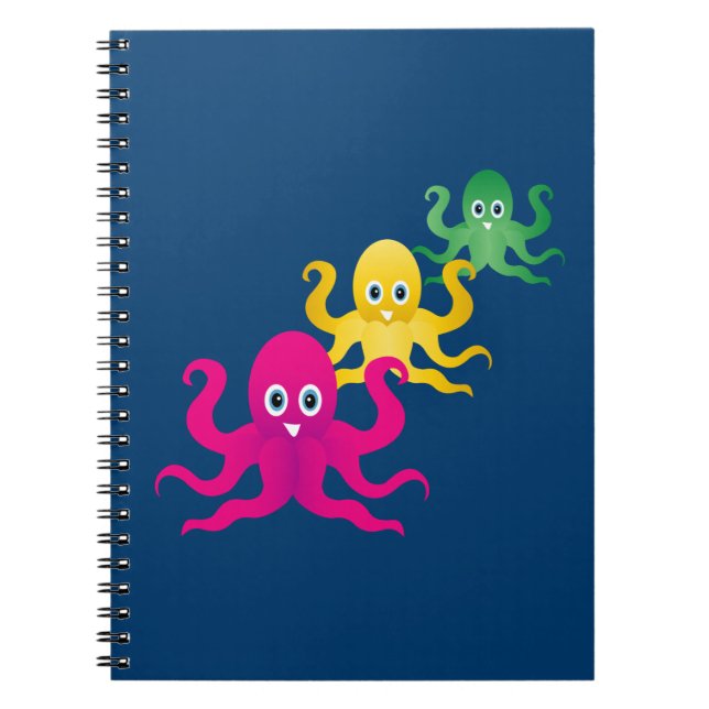 Three funny octopies notebook (Front)
