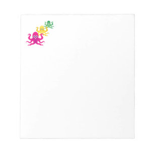 Three funny octopies notepad