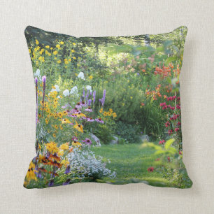 Three Gardens Meet Throw Pillow