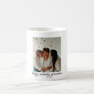 Three generation happy birthday grandma coffee mug