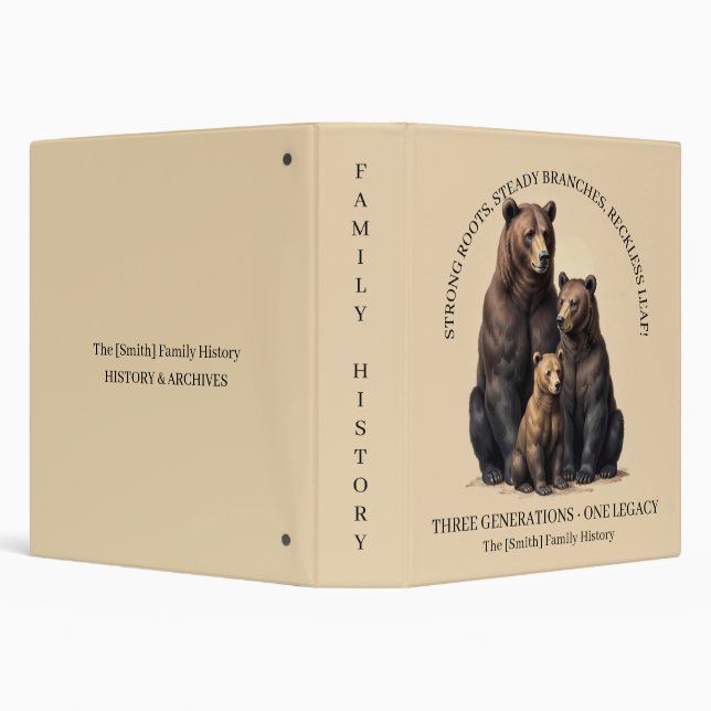 Three Generations Family Tree Custom Binder (Background)
