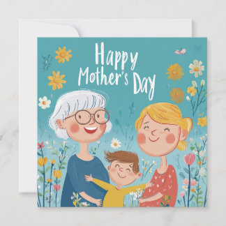 Three Generations Mother’s Day Card