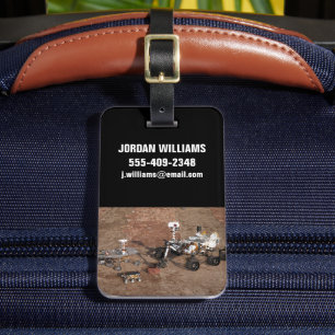 Three Generations Of Mars Rovers. Luggage Tag