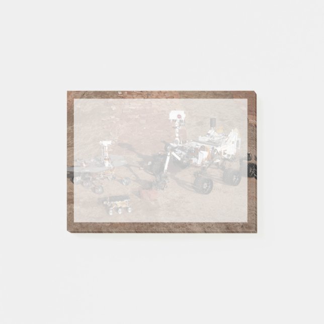 Three Generations Of Mars Rovers. Post-it Notes (Front)