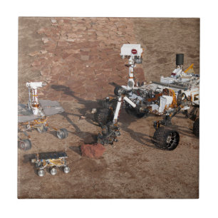 Three Generations Of Mars Rovers. Tile