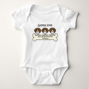Three German Shorthaired Pointers Baby Bodysuit