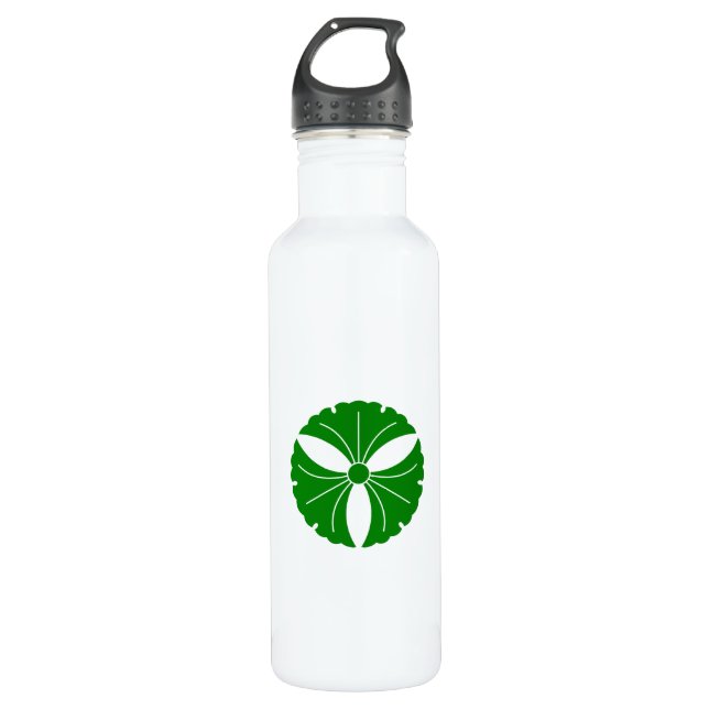 Three ginkgo leaves 710 ml water bottle (Front)