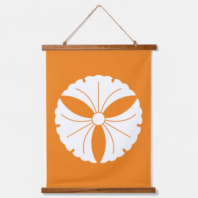 Three ginkgo leaves hanging tapestry (Front)