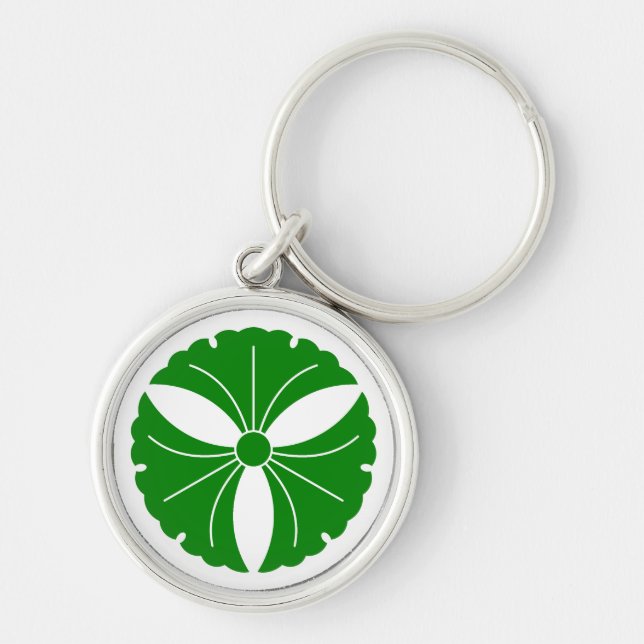 Three ginkgo leaves keychain (Front)