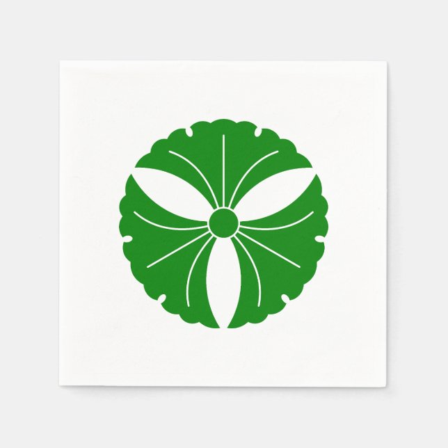 Three ginkgo leaves napkin (Front)