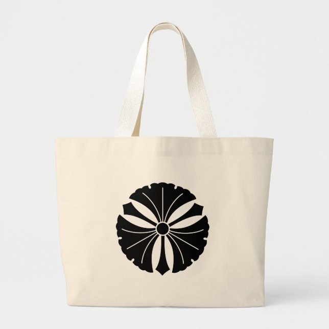 Three ginkgo leaves with swords large tote bag (Front)