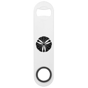 Three ginkgo leaves with swords speed bottle opener