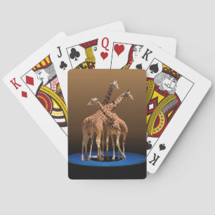 THREE GIRAFFES PLAYING CARDS